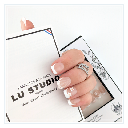 F112 - Coquillage de la mer  |  Faux-ongles réutilisables - Press on nails