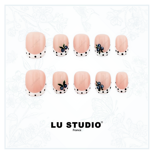 F114 - Myrtille Chic  |  Faux-ongles réutilisables - Press on nails