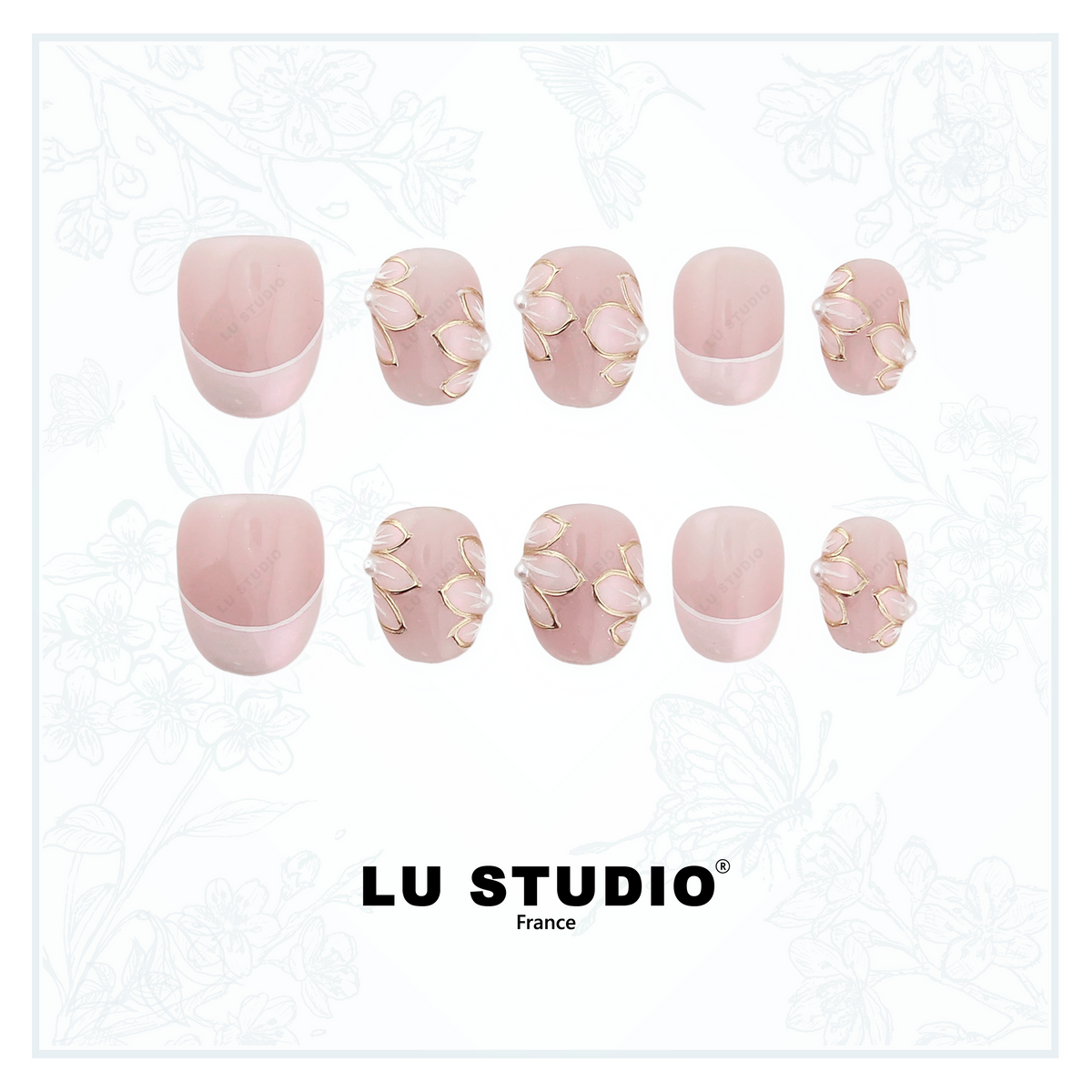 Pétale Nacre | Faux-ongles réutilisables - Press on nails