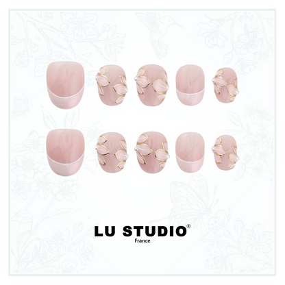 Pétale Nacre | Faux-ongles réutilisables - Press on nails