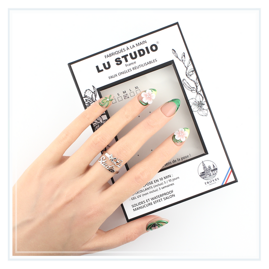 F134 - Jardin enchanté  |  Faux-ongles réutilisables - Press on nails