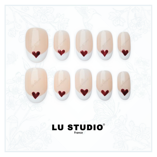 F18 - French love  |  Faux-ongles réutilisables - Press on nails
