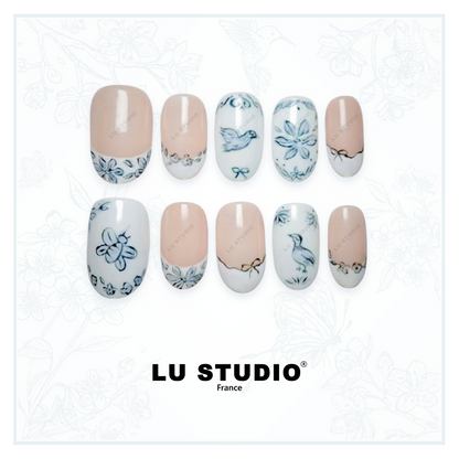 F33 - Porcelaine | Faux-ongles réutilisables - Press on nails