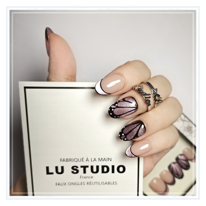 F39 - Butterfly  |  Faux-ongles réutilisables - Press on nails