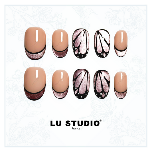F39 - Butterfly  |  Faux-ongles réutilisables - Press on nails