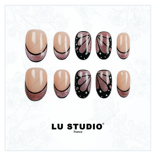 F39 - Butterfly  |  Faux-ongles réutilisables - Press on nails