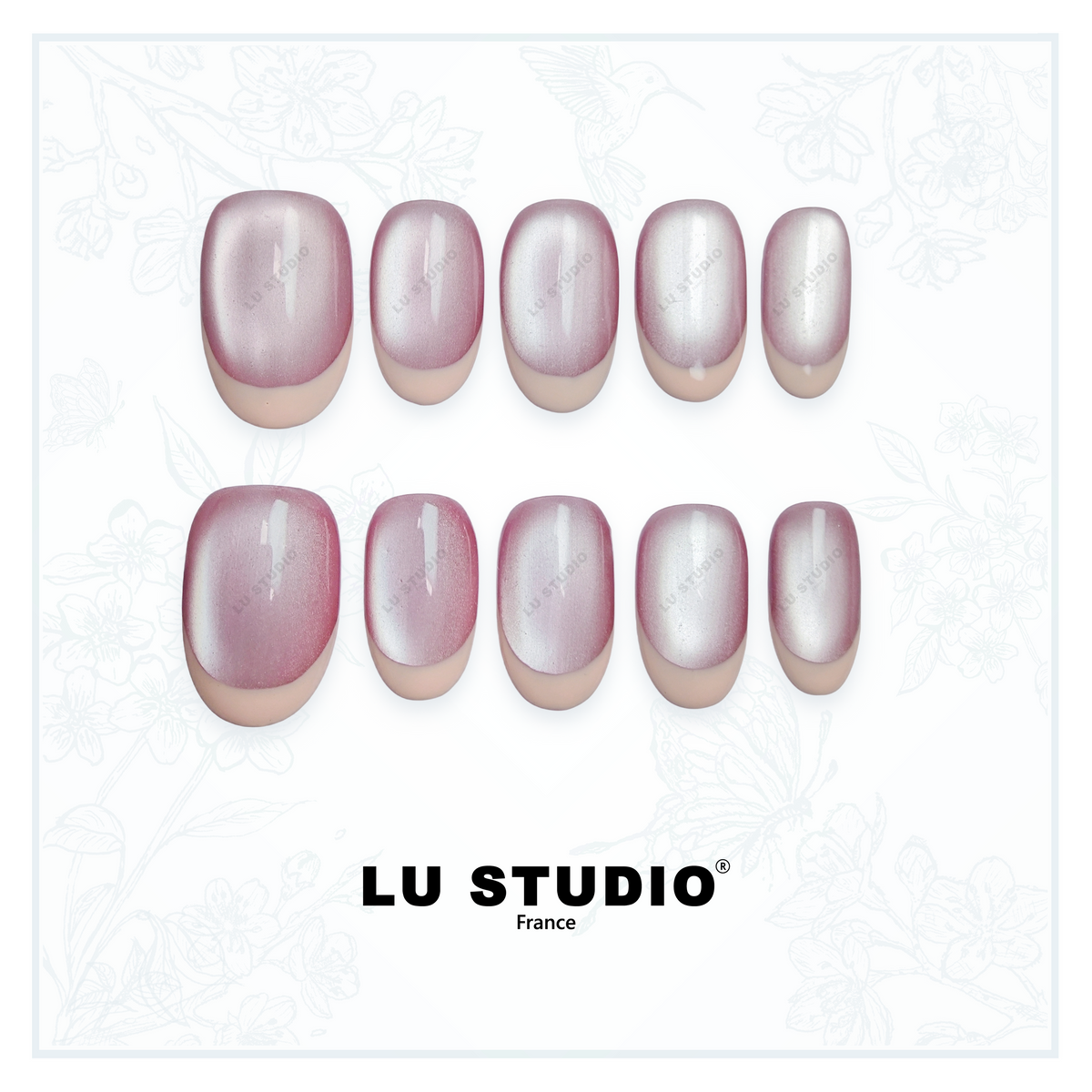 F42 - French Rose Doux | Faux-ongles réutilisables - Press on nails