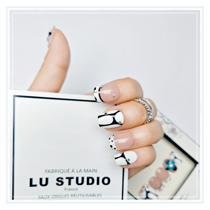F46 - Poker Face | Faux-ongles réutilisables - Press on nails