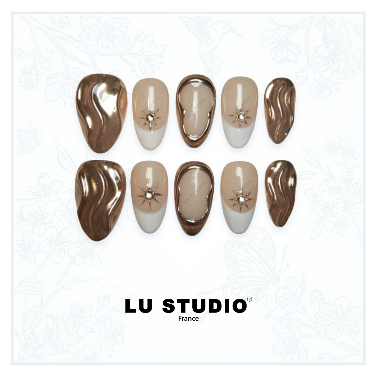 F47 - Chérubin  |  Faux-ongles réutilisables - Press on nails