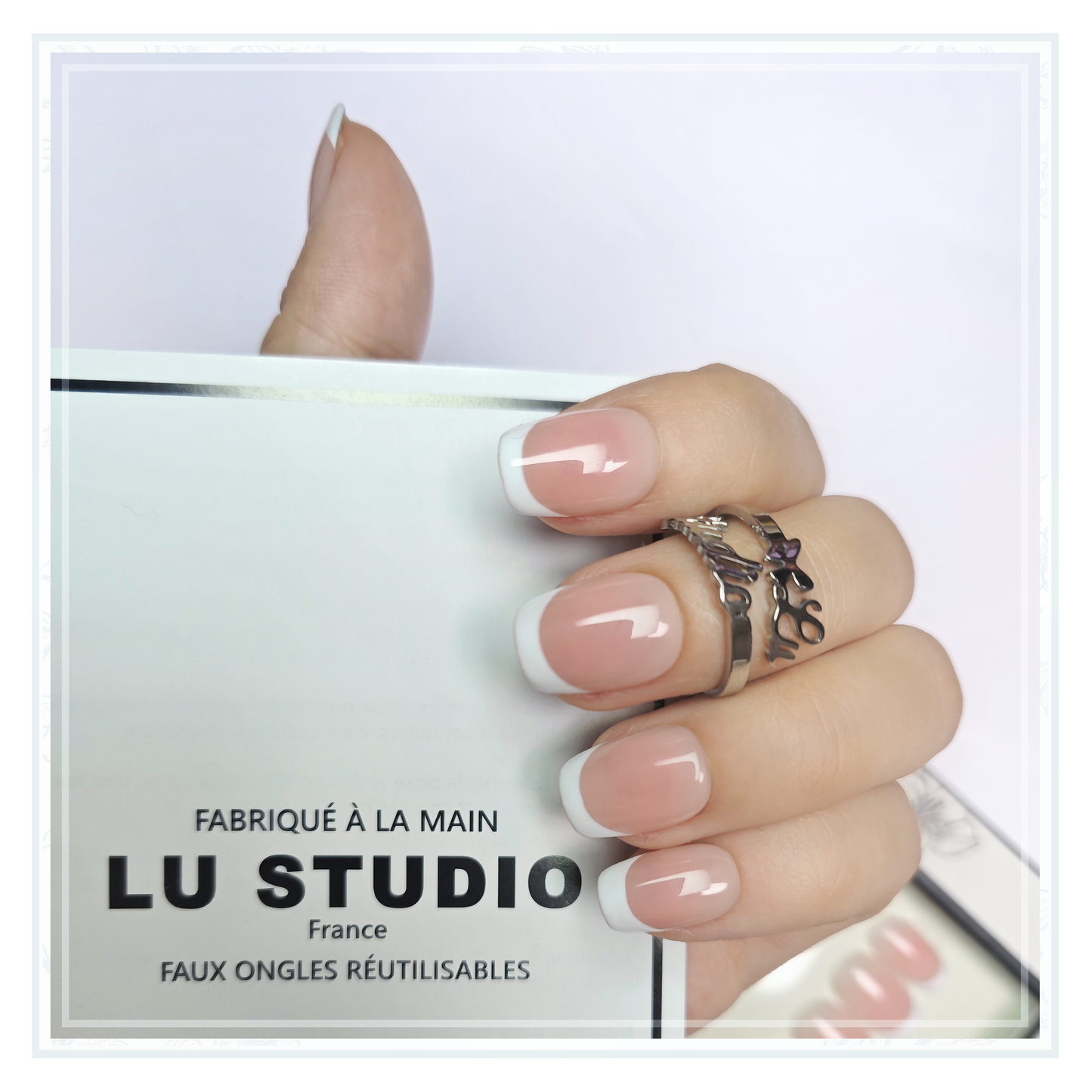 F51 - Classique French  |  Faux-ongles réutilisables - Press on nails