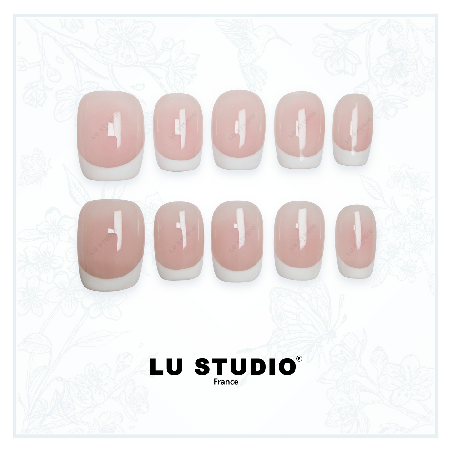 F51 - Classique French  |  Faux-ongles réutilisables - Press on nails