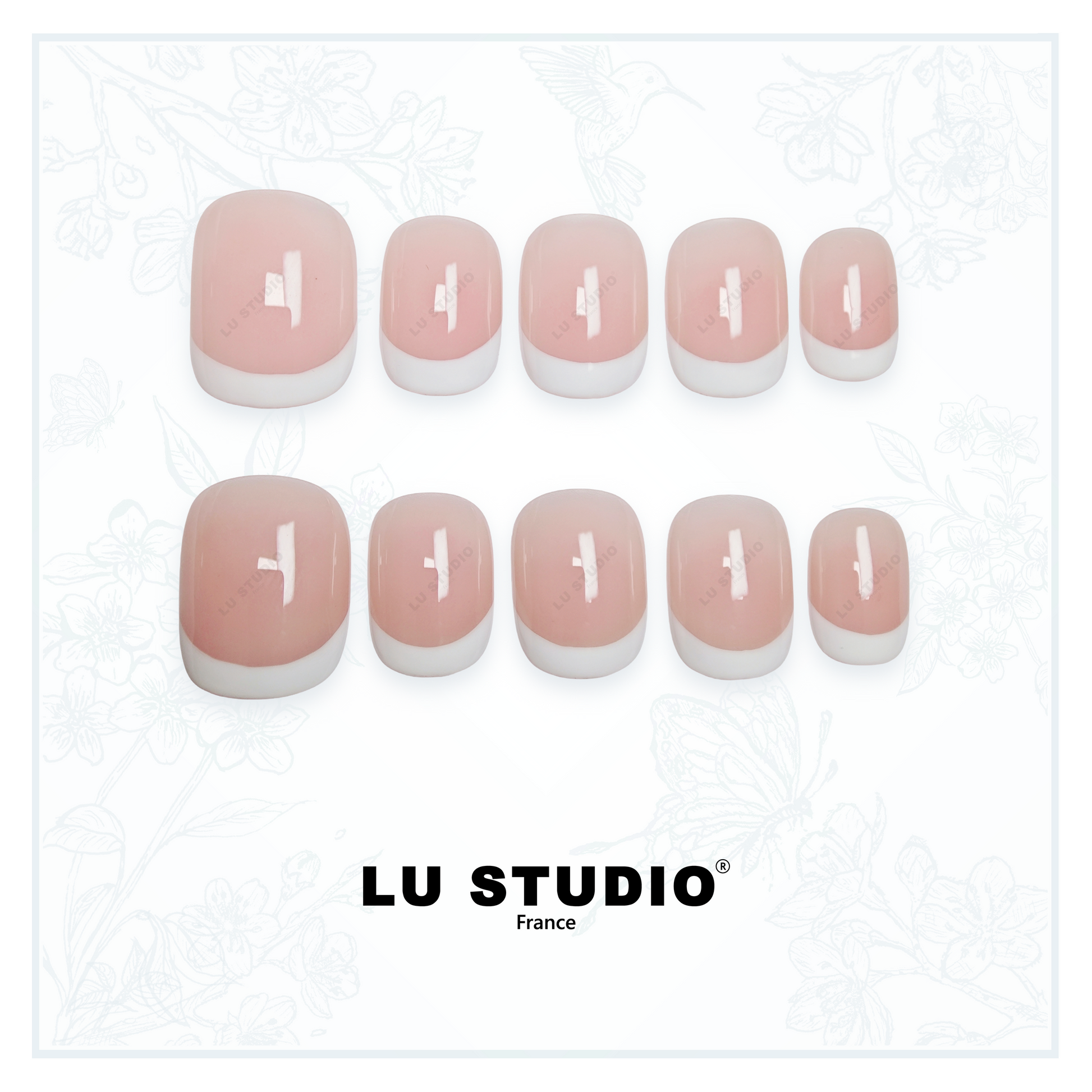 F52 - Classique French  |  Faux-ongles réutilisables - Press on nails
