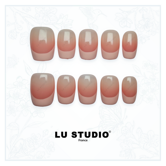 F53 - French Rose | Faux-ongles réutilisables - Press on nails