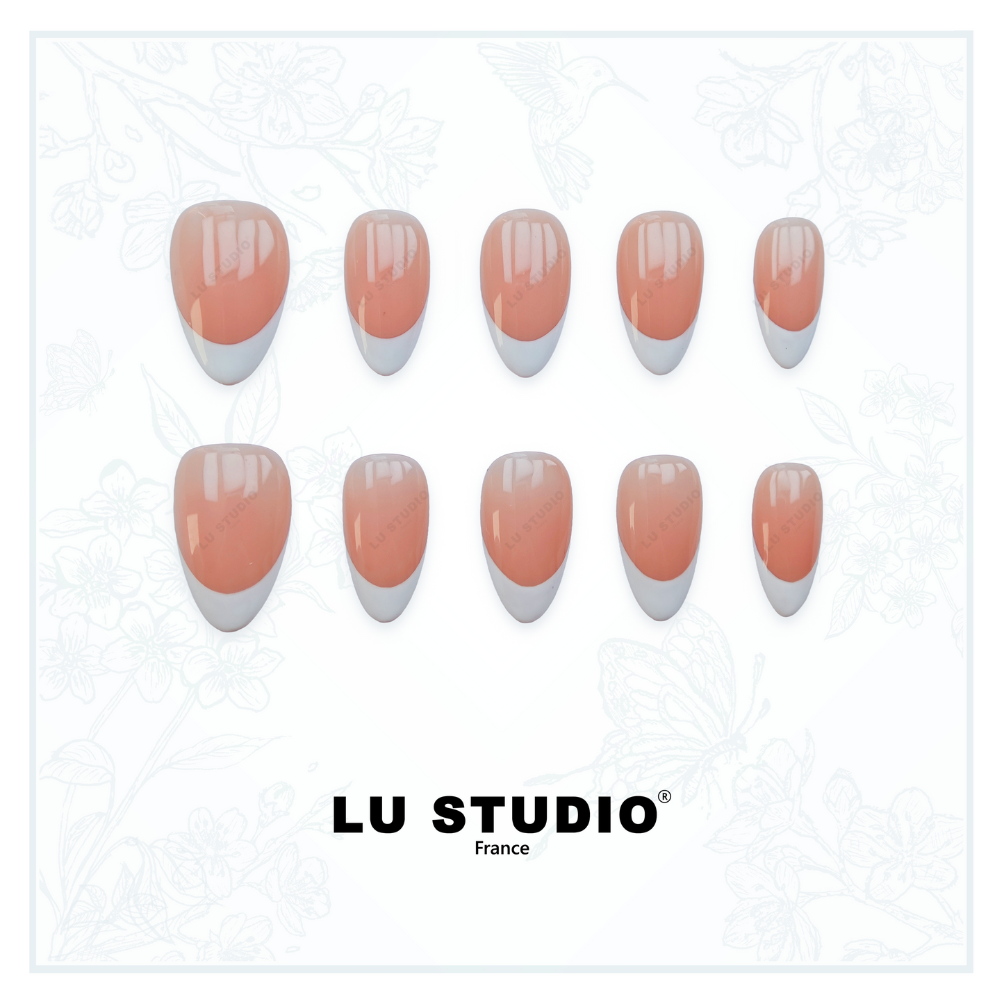 F53 - French Rose  |  Faux-ongles réutilisables - Press on nails