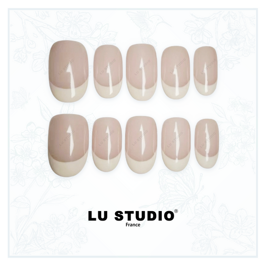 F54 - Classique French Crème  |  Faux-ongles réutilisables - Press on nails