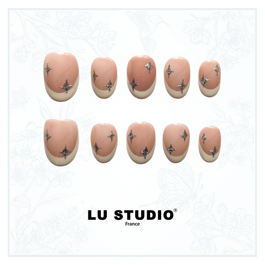 F63 - Eclat de Givre Blanc | Faux-ongles réutilisables - Press on nails