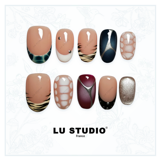 F68 - Savane Chic | Faux-ongles réutilisables - Press on nails