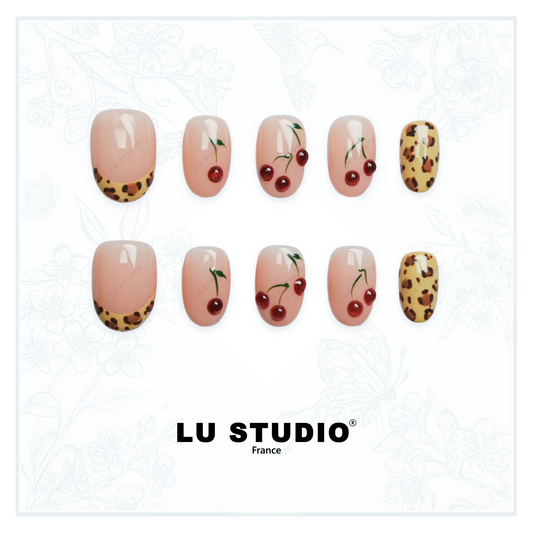F70 - Félin Gourmand | Faux-ongles réutilisables - Press on nails