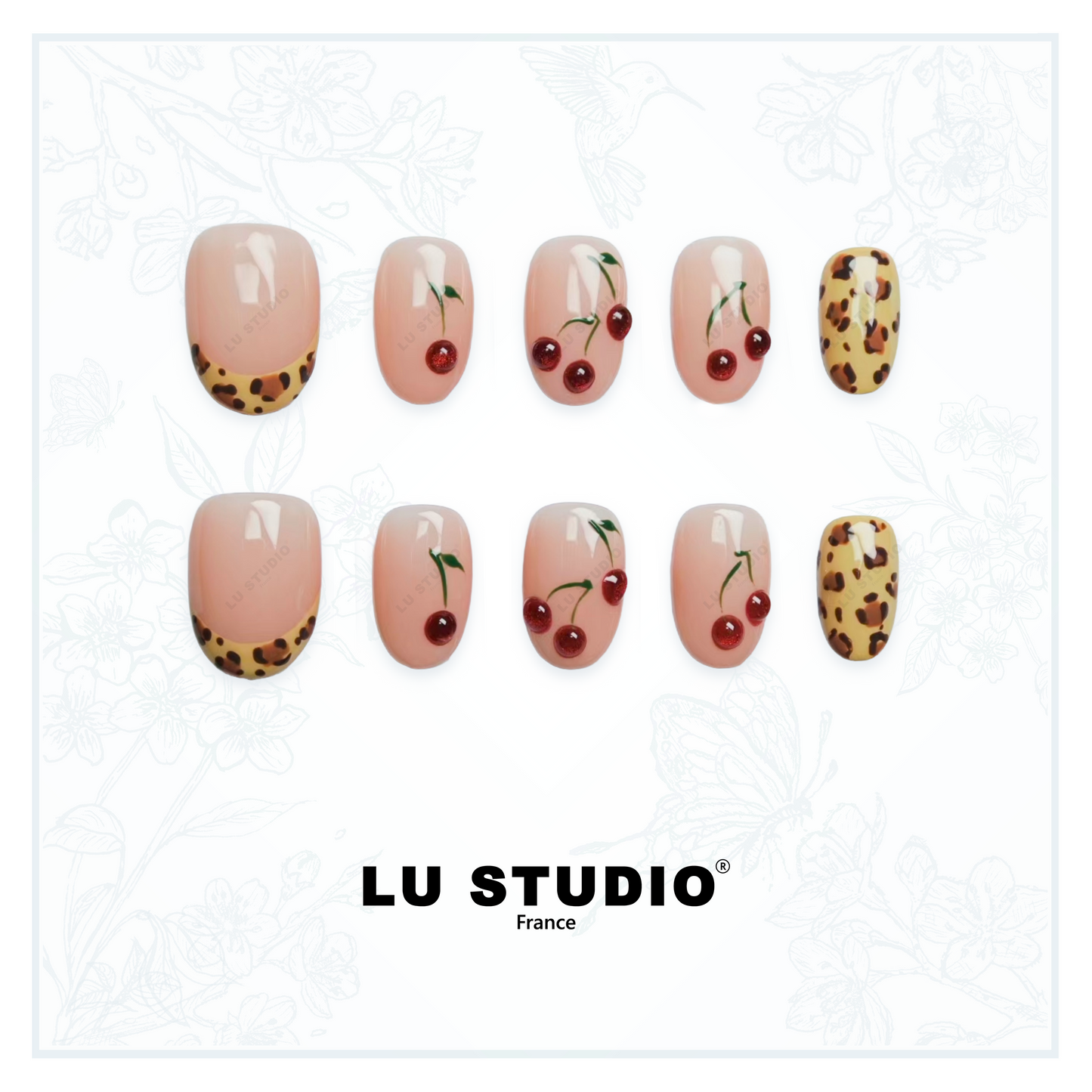 F70 - Félin Gourmand  |  Faux-ongles réutilisables - Press on nails