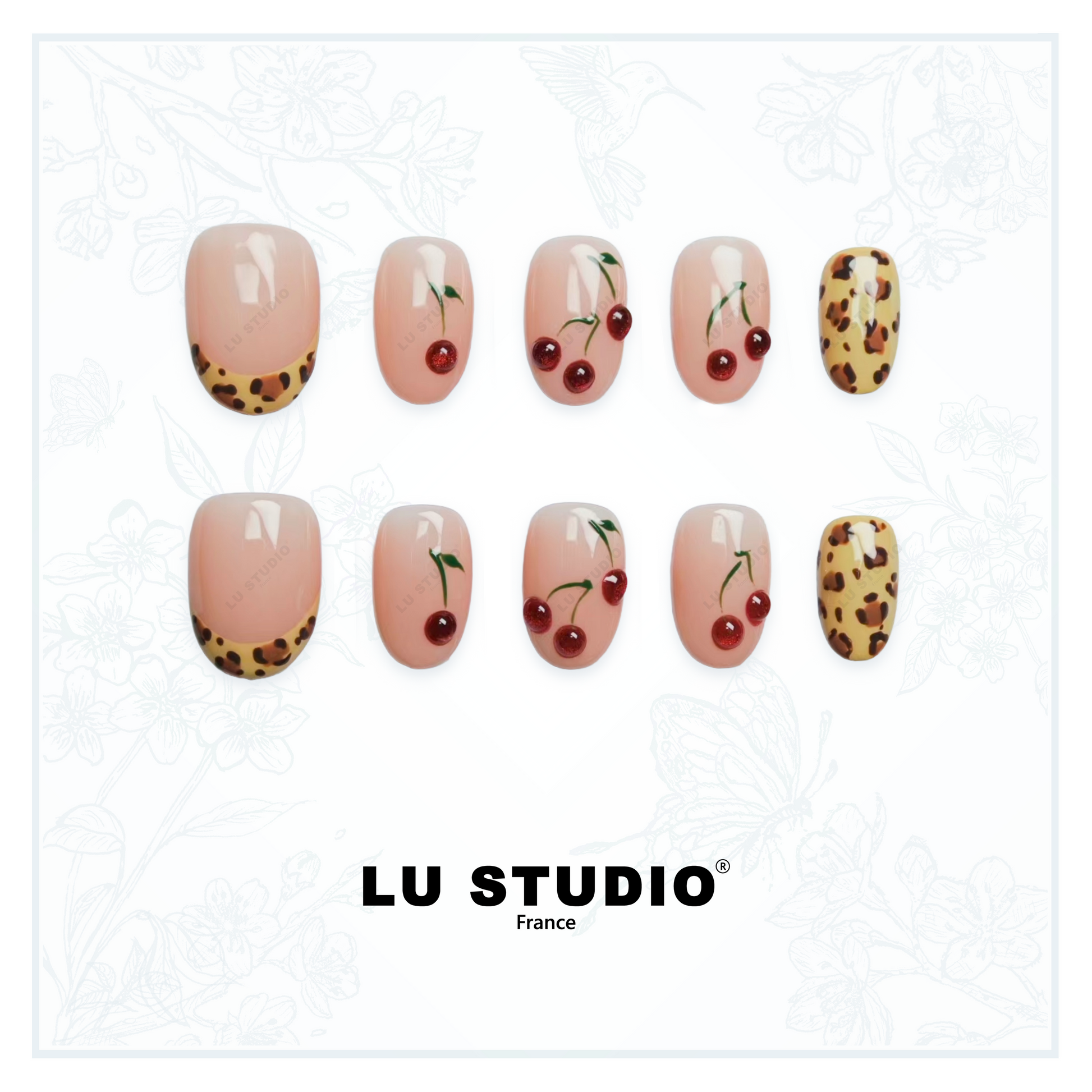 F70 - Félin Gourmand  |  Faux-ongles réutilisables - Press on nails