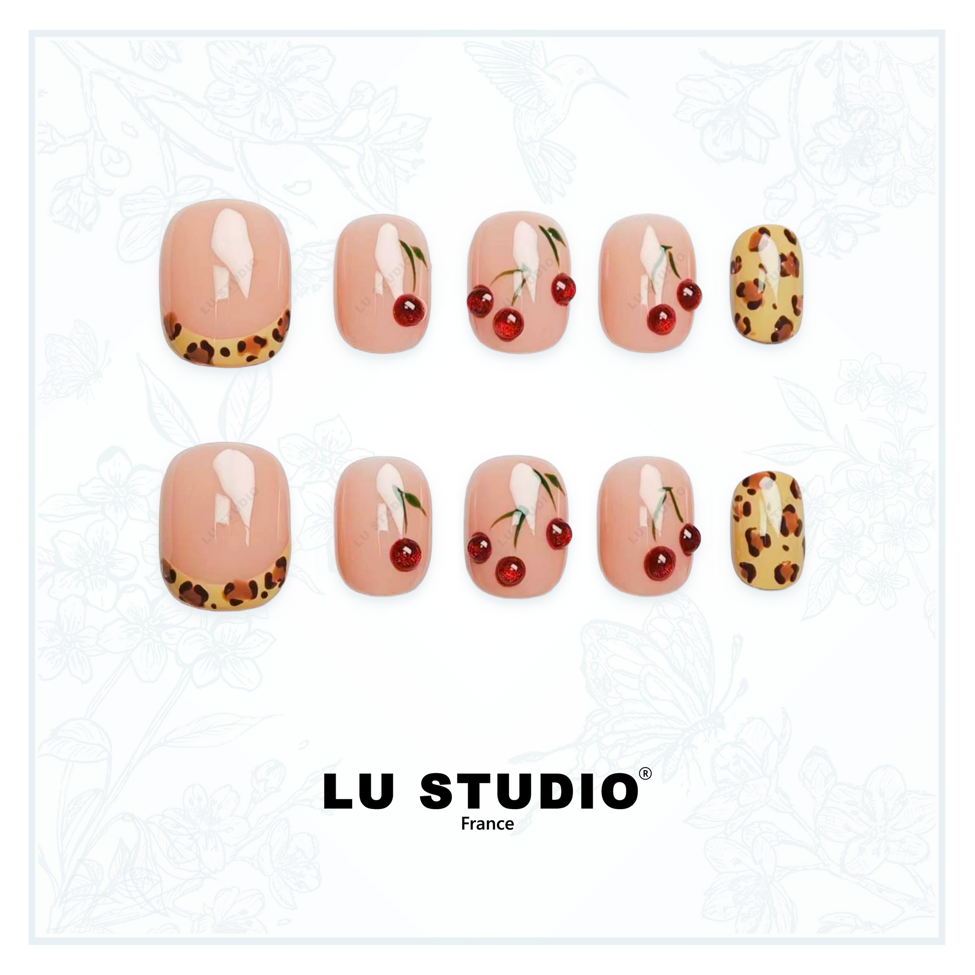 F70 - Félin Gourmand  |  Faux-ongles réutilisables - Press on nails