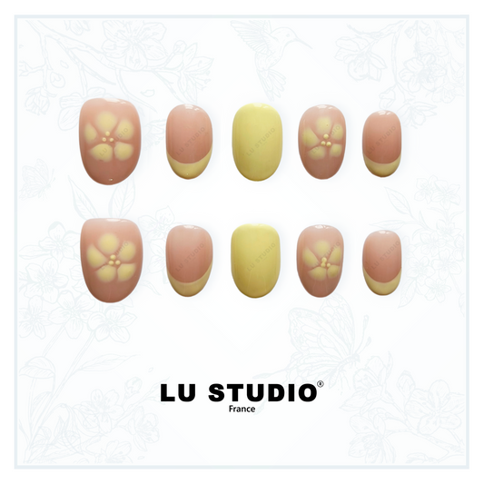 F78 - Douceur Yellow  |  Faux-ongles réutilisables - Press on nails