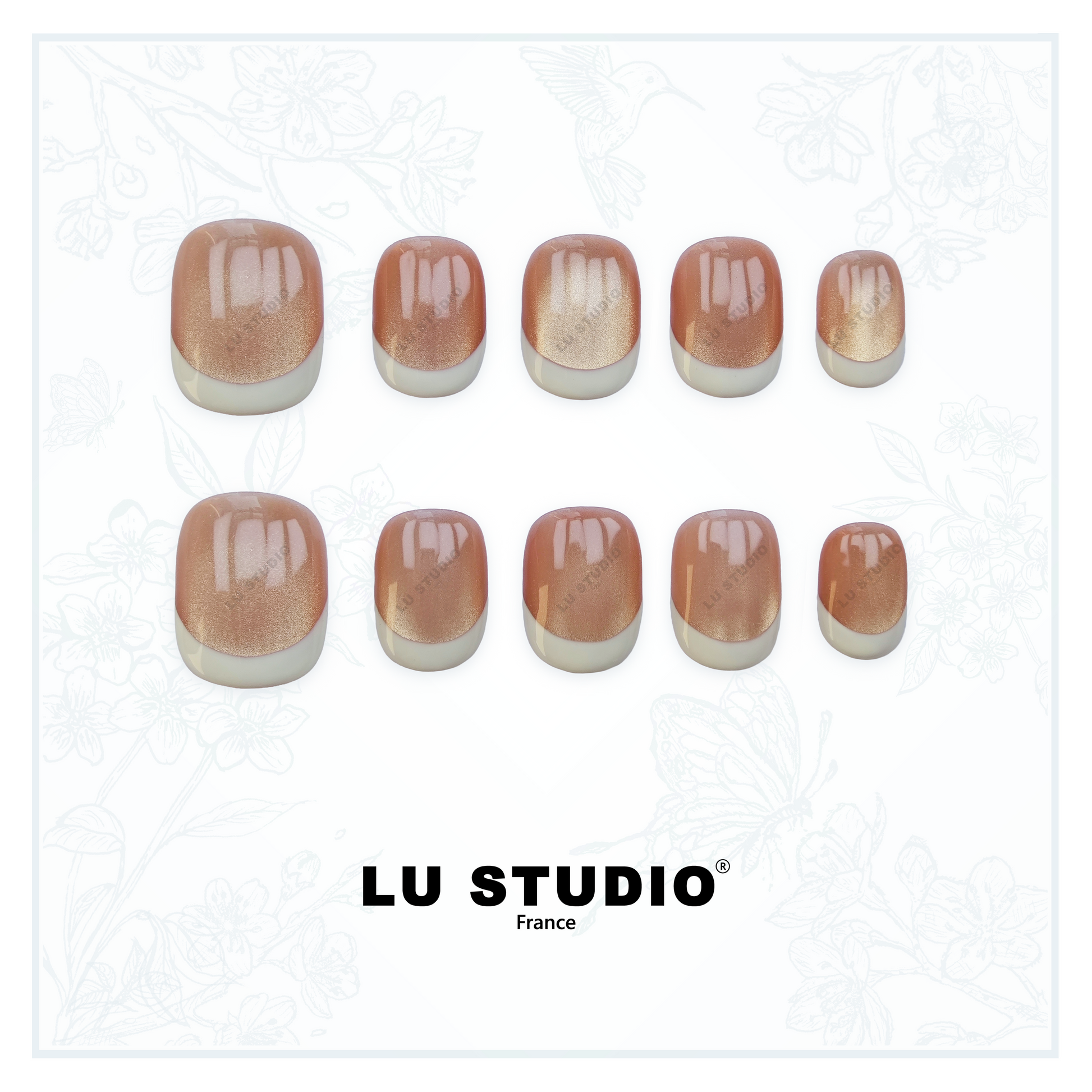 F84 - French Nacré  |  Faux-ongles réutilisables - Press on nails