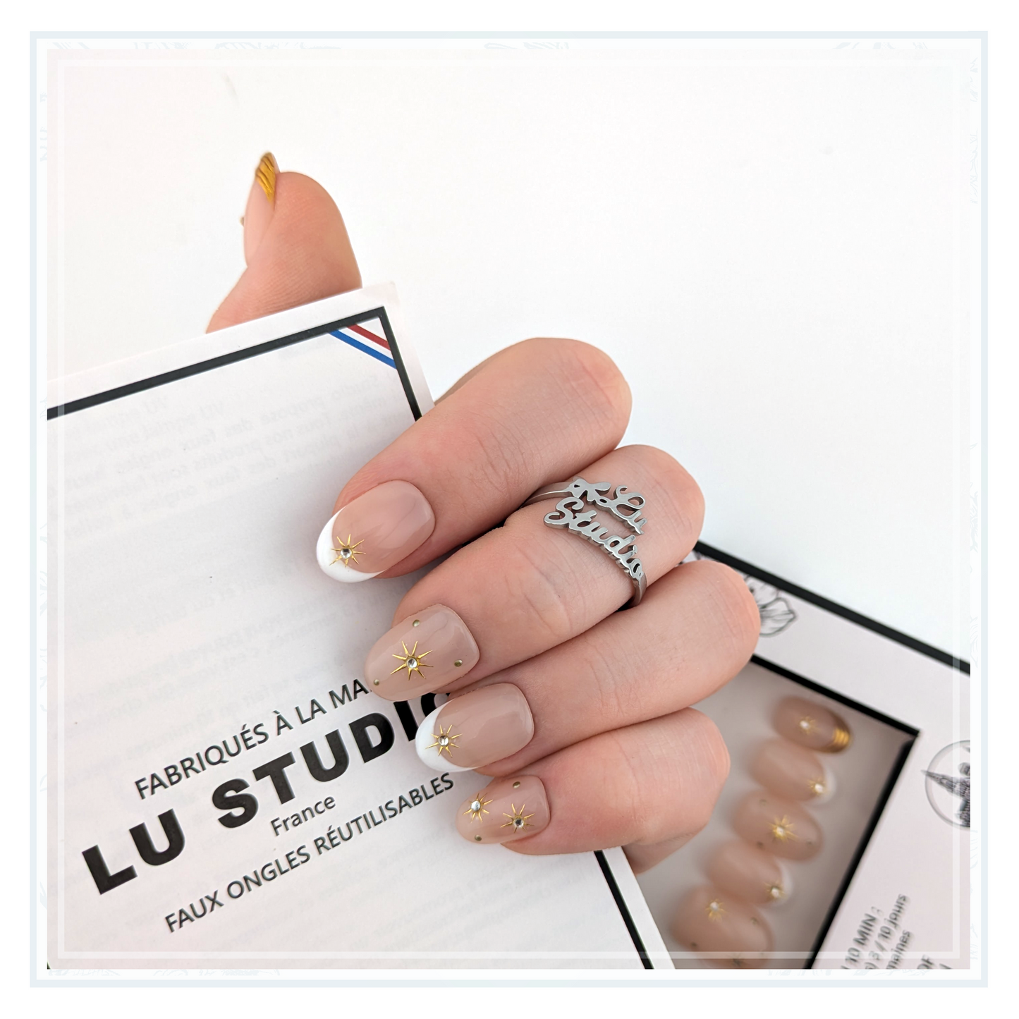 F95 - Etoile d'or  |  Faux-ongles réutilisables - Press on nails