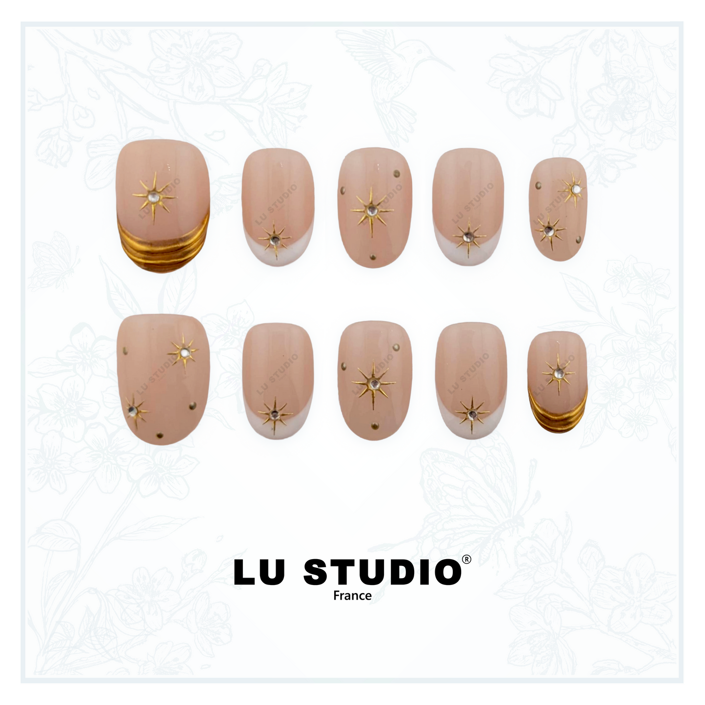 F95 - Etoile d'or  |  Faux-ongles réutilisables - Press on nails