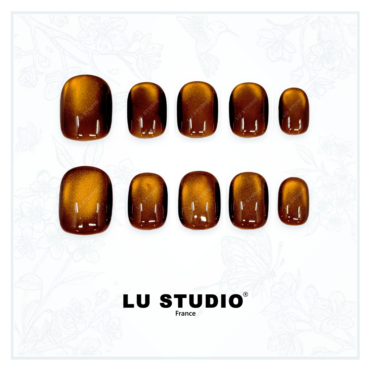 C53 - Feux sur la plage | Faux-ongles réutilisables - Press on nails
