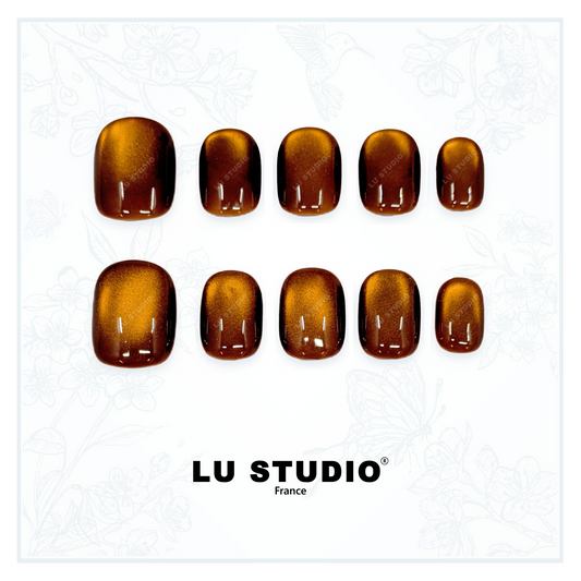 C53 - Feux sur la plage | Faux-ongles réutilisables - Press on nails