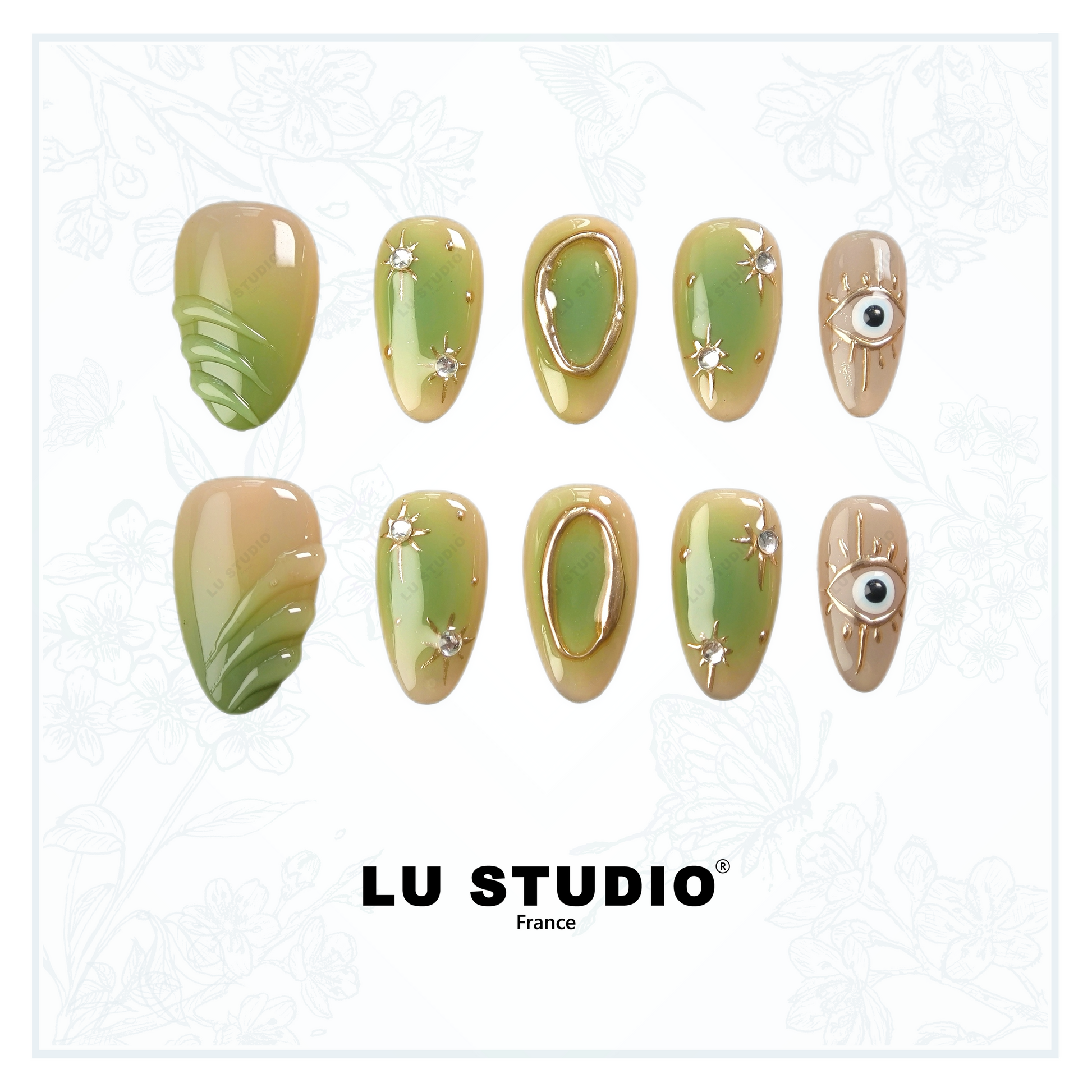 L'oeil de Fatima  |  Faux-ongles réutilisables - Press on nails