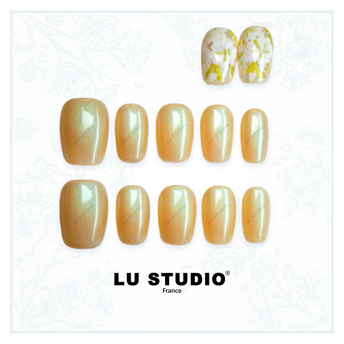 LT06 - Pivoines | Faux-ongles réutilisables - Press on nails