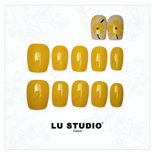 LT10 - Jonquille | Faux-ongles réutilisables - Press on nails