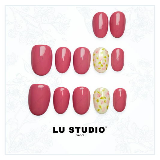 LT13 - Rosier de Chine  |  Faux-ongles réutilisables - Press on nails