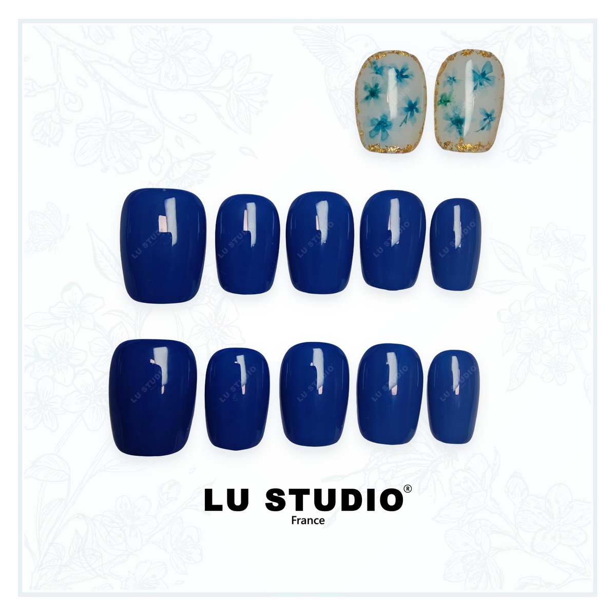 LT16 - Porcelaine impériale | Faux-ongles réutilisables - Press on nails