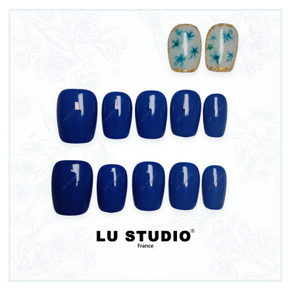 LT16 - Porcelaine impériale  |  Faux-ongles réutilisables - Press on nails