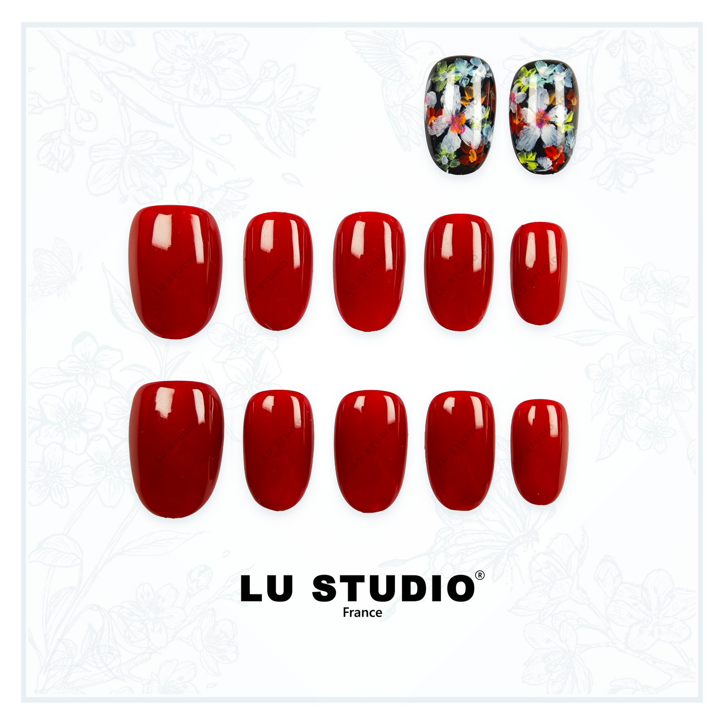 LT20 - Jardin à l'Anglaise  |  Faux-ongles réutilisables - Press on nails