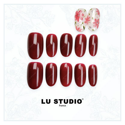 LT21 - Gaillarde Rouge intense  |  Faux-ongles réutilisables - Press on nails