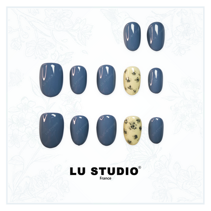 LT24 - Toile de Jouy  |  Faux-ongles réutilisables - Press on nails