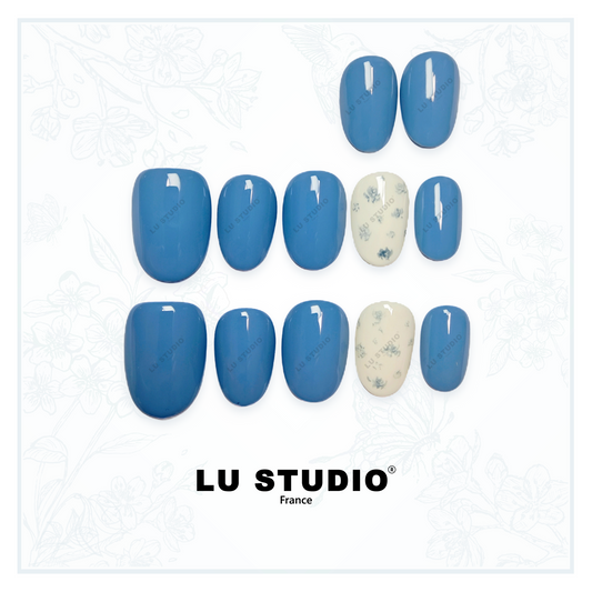 LT24 - Toile de Jouy  |  Faux-ongles réutilisables - Press on nails