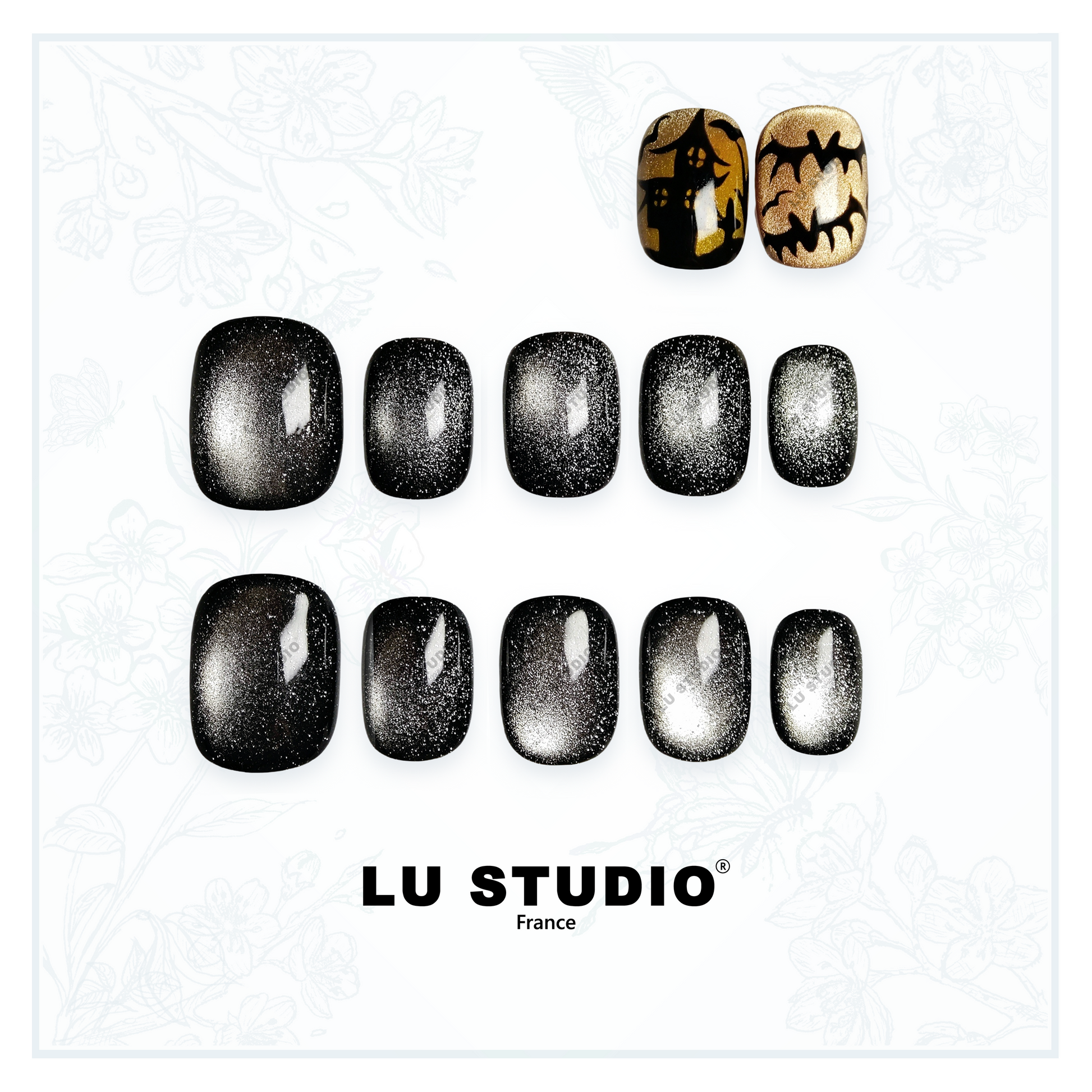 LT25 - Horreur d'Halloween  |  Faux-ongles réutilisables - Press on nails