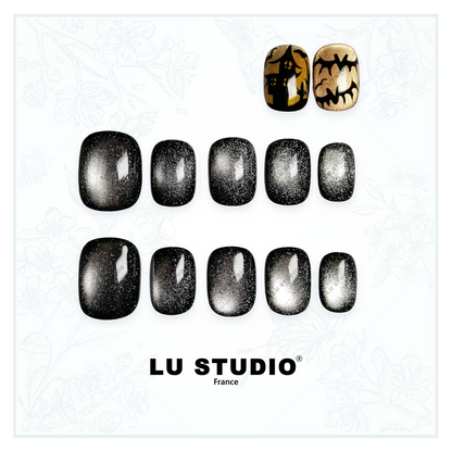 LT25 - Horreur d'Halloween  |  Faux-ongles réutilisables - Press on nails