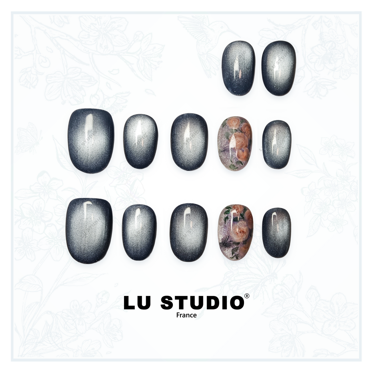 LT37 - Jardin Secret Lunaire | Faux-ongles réutilisables - Press on nails