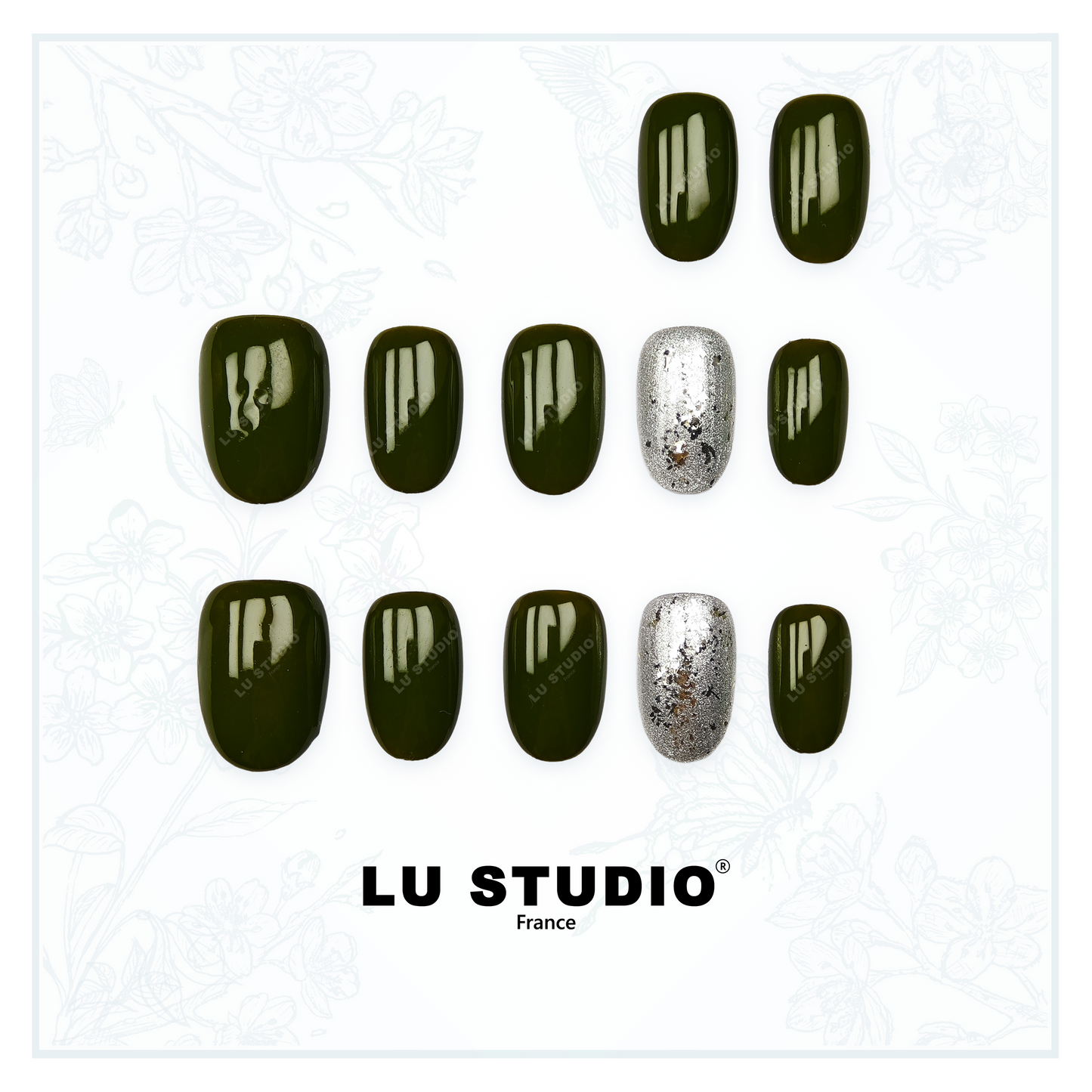 LT39 - Forêt d'hiver  |  Faux-ongles réutilisables - Press on nails