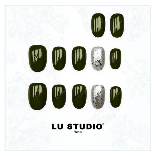 LT39 - Forêt d'hiver  |  Faux-ongles réutilisables - Press on nails