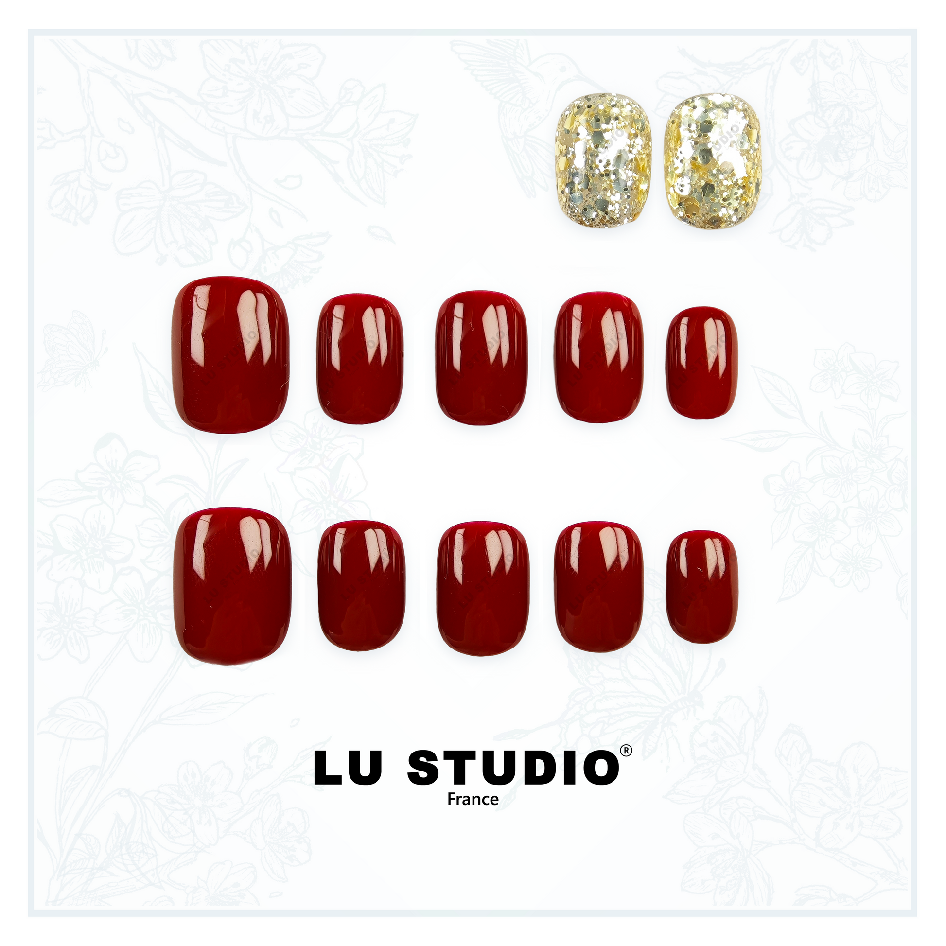 LT50 - Rubis Royal  |  Faux-ongles réutilisables - Press on nails