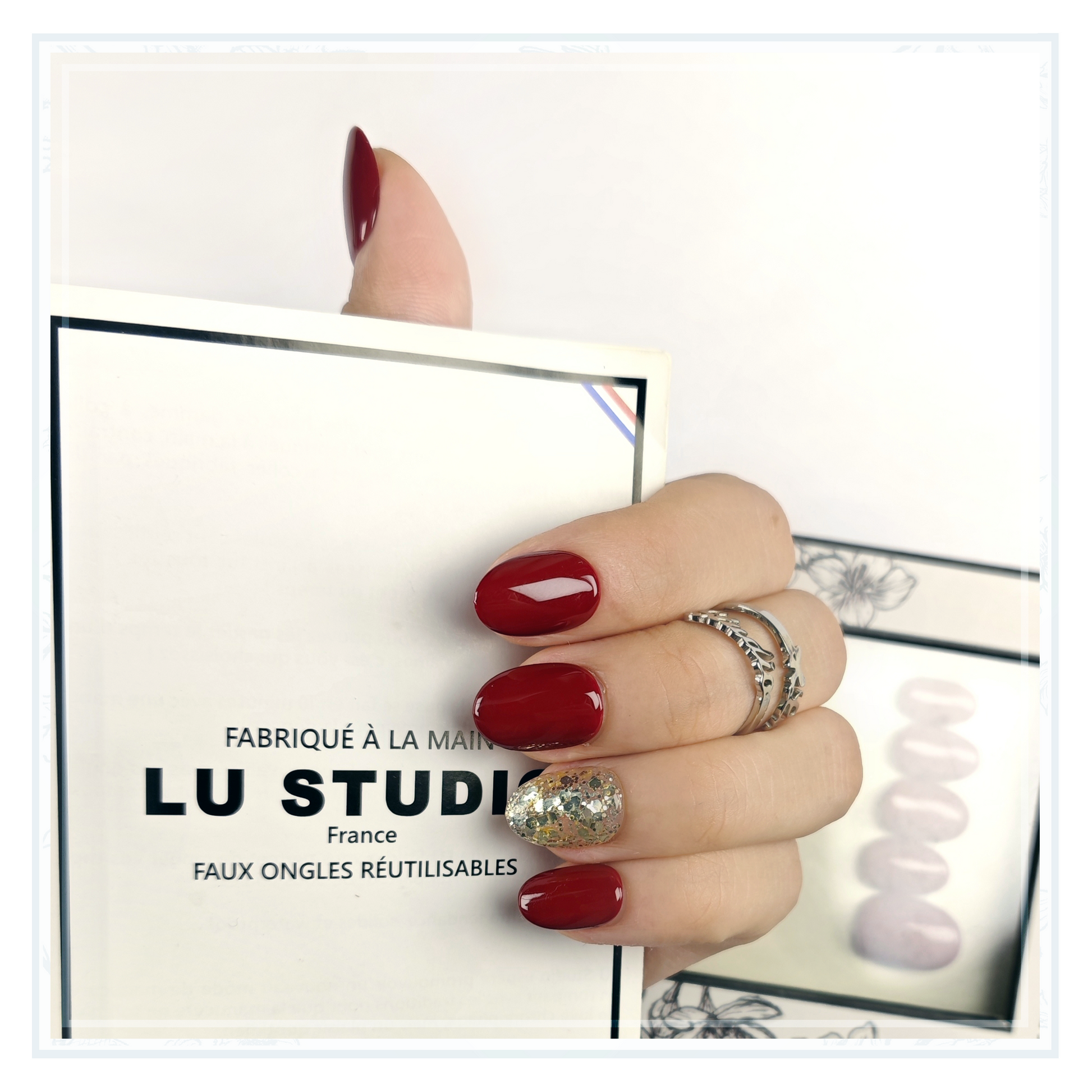 LT50 - Rubis Royal  |  Faux-ongles réutilisables - Press on nails