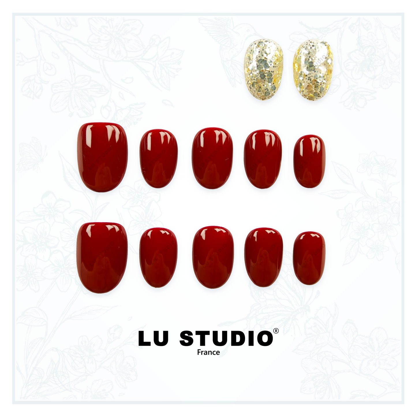 LT50 - Rubis Royal  |  Faux-ongles réutilisables - Press on nails