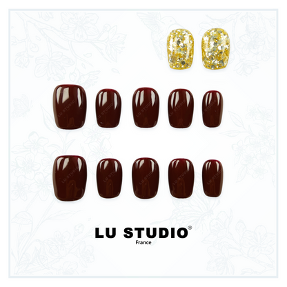 LT53 - Bordeaux Royal  |  Faux-ongles réutilisables - Press on nails